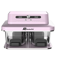 Anbolife New Crispi Dual Zone Glass Countertop Air Fryer, Rose Quartz 6-in-1 Air Fry, Panggang, Dehidrasi, Max Crisp, Roast, Recrisp