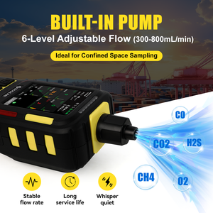 Detector de Gas Marino con Certificación CCS Bosean K-600M, Monitor Multigas 5 en 1 con Bomba, <span class=keywords><strong>CO2</strong></span>, O2, H2S, CO, CH4, Aprobado por CE - Product Image 3