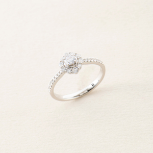 Bague de mariage en or 18 carats plaqué or avec diamant rond, bijoux fins, livraison directe, cadeau pour femme, bague de fiançailles - Product Image 4