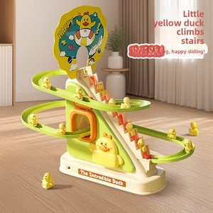 Simpatica Paperella di Plastica che Sale <span class=keywords><strong>le</strong></span> Scale, Giocattolo Educativo con Suoni e Luci a Batteria per Bambini - Product Image 1