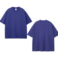 Camiseta Casual Lisa de Alta Calidad 275g, Camisetas de Algodón Personalizadas DTG al por Mayor, Camiseta de Color Sólido con Estampado Personalizado, Corte Holgado para Hombre