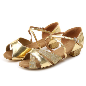 <span class=keywords><strong>Chaussures</strong></span> de danse latine pour femmes salle de bal Tango <span class=keywords><strong>Flamenco</strong></span> doux plat matériau imperméable bout ouvert 3cm formel hiver automne été - Product Image 1