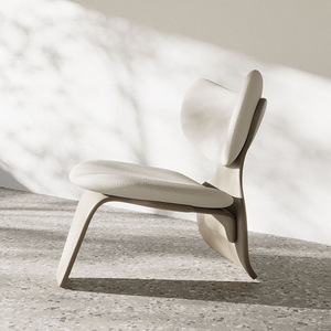 Italian Style Single <b>Sofa</b> Chair Curved Back Ergonomic Living Room Chair - Product Image 2