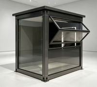 Quiosco Minorista con Ventana Abatible, Caseta Prefabricada para Cafetería, Bar, Tienda, Quiosco Minorista Personalizado con Ventana Abatible