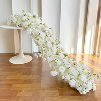 LANJO Hoogwaardige groothandel zijden rozen bloemen bloemstuk bruiloft rij decoratie kunstmatige bruiloft boog bloem voor tafel