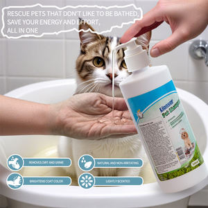 Produk perawatan hewan peliharaan perawatan rambut anjing kucing pembersihan mendalam menghaluskan <span class=keywords><strong>2</strong></span> dalam 1 Set perawatan hewan piaraan sampo - Product Image 5