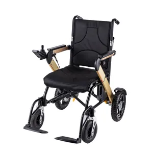 China company lightweight collapsible detachable wheelchair aluminum medical easy fold wheelchair for travel