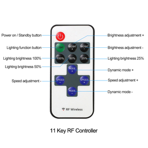 DC 5-24V 6A <strong>2835</strong> Led <strong>Strip</strong> Light Accessories RF 11 Key Monochrome Wireless <strong>Controller</strong> - Product Image 2