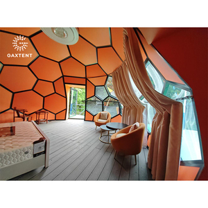 Géo Dôme Serre Nid d'abeille Bois Cadre Géodique Tentes à vendre Tente Boule 50 Mètres Prêt Bâtiment en verre géodésique - Product Image 6