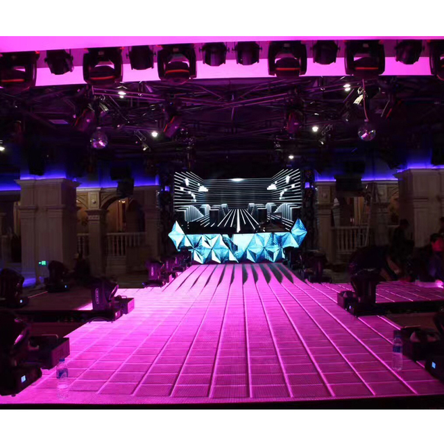 Lecede Full Color P3.91 500x1000mm Interactive Digital Floor Tile Screen Stage Dancing Gaming Video Floor LED Screen