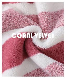 Ensemble de serviettes de bain <span class=keywords><strong>en</strong></span> velours corail Luxe Épaissi Séchage rapide Absorbant pour la maison <span class=keywords><strong>Spa</strong></span> Hôtel Plage Vente <span class=keywords><strong>en</strong></span> gros Logo personnalisé - Product Image 4