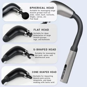 Pistola de Fascia de codo con mango extendido para autoasistencia, masaje superior e inferior de la espalda, herramienta de relajación muscular para el hogar - Product Image 4