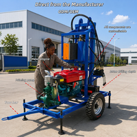 Machine de Forage de Puits d'Eau Économique 100m/200m Petite Foreuse Portable Personnalisable pour l'Irrigation Agricole