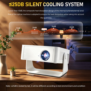 Compact Digital <b>Projector</b> Portable LCD <b>Projector</b> White Housing Desktop Presentation Media Player - Product Image 3