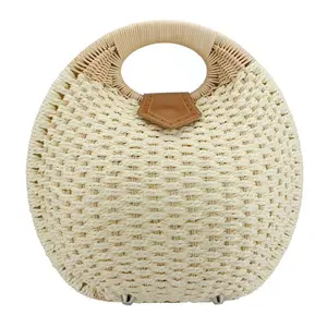 Borsa A Tracollaต่อวิทยาลัยDa Ragazza E BorsettaดอนนาFirmate La Gestisce Borse Diไม้ไผ่หวายBohoบาหลีSpoosaซาราสิริ - Product Image 1