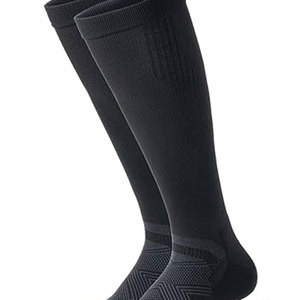 High Compression <b>Socks</b> Breathable Knitted Solid Black <b>Running</b> <b>Socks</b> for Adults Anti-Slip Breathable Durable Compression <b>Socks</b> - Product Image 4