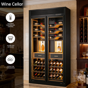Enfriador de Vino de Doble Temperatura de Acero Inoxidable Foshan, Gabinete Refrigerador con Control Inteligente de Temperatura, Modelo BSM-HJG - Product Image 1
