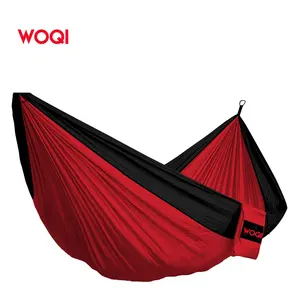 WOQI Custom Logo Color Adjustable Floding sleep bag hammocks with Tree Straps Cinch Buckle for Bivouac Survival