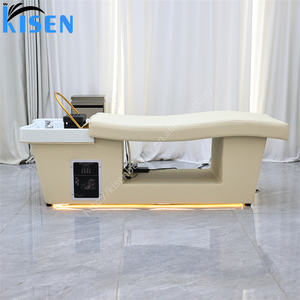 Lit de salon Kisen tête japonaise équipement de spa <span class=keywords><strong>Table</strong></span> de massage personnalisée lit de shampooing évier de lavage de cheveux thaïlandais professionnel - Product Image 4