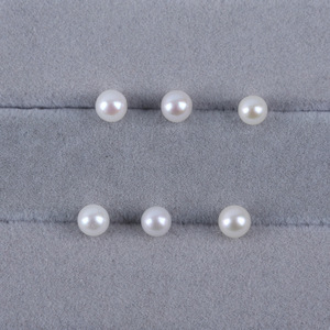 Perles rondes en perles d'eau douce naturelles de haute qualité, 6-6,5 mm, perles en vrac pour la fabrication de bijoux en gros, peuvent être perforées - Product Image 4