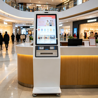Kiosque en libre-service pour centre commercial avec paiement par reconnaissance faciale, écran tactile PCAP, terminal tactile personnalisé OEM