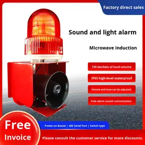 Klakson Alarm Kebakaran ABS Tahan Air Sirene Keras <span class=keywords><strong>120dB</strong></span> Lampu Strobo untuk Sistem Peringatan Darurat Keamanan Pabrik Gudang Industri - Product Image 5