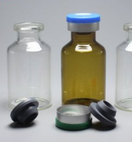 Flacon en verre à col étroit de 30 ml avec bouchon en caoutchouc pour extraits végétaux