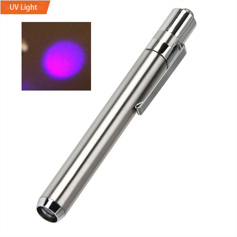 UV 365nm 395nm Black Light Detection Lamp USB Rechargeable LED Portable Banknote Authenticity Inspection Clip Lamp