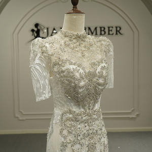 Robe de mariée sirène Gt26046 pour mariées, corset sexy à manches longues, appliques modernes, style vintage - Product Image 3