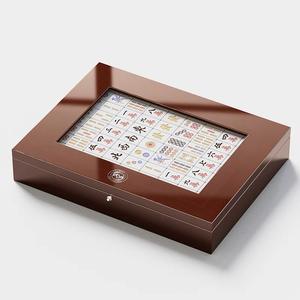 Stile antico DIY lusso <span class=keywords><strong>Mahjong</strong></span> <span class=keywords><strong>Set</strong></span> legno sandalo stile nautico vernice elegante regalo di legno legno artigianale scatola di legno segno da parete - Product Image 1