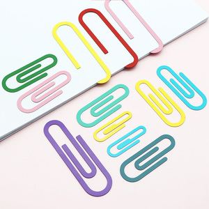 Trombones jumbo de 4 pouces pour fournitures scolaires de bureau Trombones mignons et colorés pour signets en métal - Product Image 3
