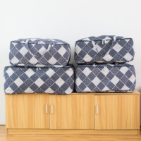 Sac de voyage pliable en coton de grande capacité, écologique, avec poignée, pour le rangement des édredons matelassés pour femmes, 60x47x30cm