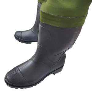 Cuissardes unisexes en néoprène de 4.5mm <span class=keywords><strong>vert</strong></span> armée personnalisées avec bottes et bretelles en PVC imperméable pour la pêche et la chasse - Product Image 6