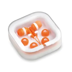 Écouteurs bicolores pas chers, gadgets personnalisés - Product Image 1