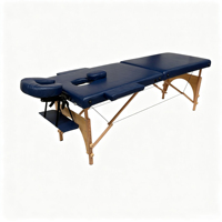 Meubles de salon de beauté sur mesure, table de massage pliable en bois noir portable, table de massage pour masseur