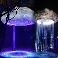 Rideau nuage eau Induction LED coloré champignon Motif lumière paysage extérieur lumières décoratives