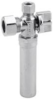 Robinet d'angle avec anti-retour de surtension 5/8 po DE x 3/8 po DE, certifié CUPC, laiton sans plomb, 1/4 de tour