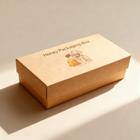 Caja Rígida de Cartón Kraft Biodegradable para Miel con Separador, Caja de Regalo Ecológica con Impresión Personalizada para Frascos de Vidrio de Miel