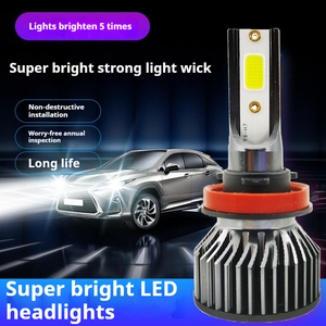 ไฟหน้ารถยนต์ LED COB 24W สว่างพิเศษ 6000K สภาพใหม่ หลอด H1H4 9005 สำหรับรถยนต์ สินค้าขายดีข้ามพรมแดน ขายตรงจากโรงงาน - Product Image 2