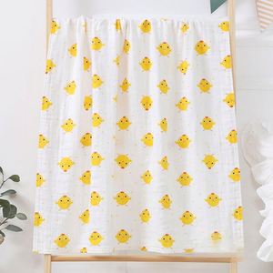 Washable Pure Cotton Baby Muslin <b>Wrap</b> <b>Blanket</b> 6 Layers Non-fading Gauze Swaddle with Screen Printed - Product Image 3