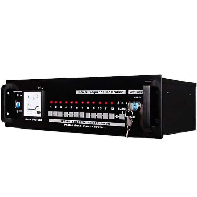 Depusheng D316 Professional 12-Channel Power Sequence Controller for Audio System Conference System Dj Equipment