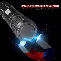 Lampe torche LED portable rechargeable, lumière blanche, batterie 18650, lampe tactique 100-1000LM pour le camping, la course à pied, les activités de plein air S10-1