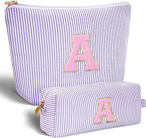 Bolsa <span class=keywords><strong>de</strong></span> Maquillaje para Mujeres y Niñas, Bolsa <span class=keywords><strong>de</strong></span> Cosméticos Moderna, Bolsa <span class=keywords><strong>de</strong></span> Aseo <span class=keywords><strong>de</strong></span> Viaje con Iniciales, Regalos para Adolescentes, Logotipo Personalizado - Product Image 1