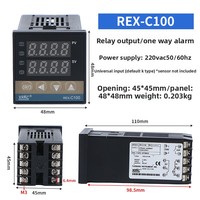 Pengontrol Suhu Digital Solid State XRKC 220VAC Output Relay Kit Cerdas OEM Timer Switch Layar Tujuh Segmen 1C