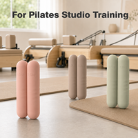 FLOWA Ensemble d'haltères de Pilates en silicone à prise souple, avec conception en paire, poids de main pour l'entraînement au Reformer et au yoga en studio