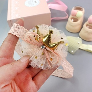 Ensemble cadeau personnalisé de bandeaux <span class=keywords><strong>pour</strong></span> bébés nouveau-nés filles et garçons, comprenant des chaussettes antidérapantes et un <span class=keywords><strong>bandeau</strong></span> - Product Image 2