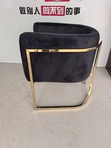Fauteuils modernes contemporains pour salle d'attente, lecture, salon, salle à manger, bleu, beige, marron, velours, fauteuil d'accent français - Product Image 3