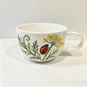 Taza de café de porcelana personalizada, diseño de hierba de anís pintado a mano, perfecta para las vacaciones - Product Image 6