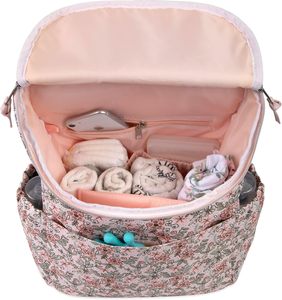 <span class=keywords><strong>Sac</strong></span> <span class=keywords><strong>à</strong></span> dos multifonctionnel pour couches et voyage, motif floral, avec matelas <span class=keywords><strong>à</strong></span> <span class=keywords><strong>langer</strong></span> et sangles pour poussette, en polyester - Product Image 5