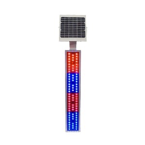 Feux de signalisation routière à LED clignotants à énergie solaire Chuang An Yue, verticaux, rouge et bleu, pour les routes scolaires - Product Image 2